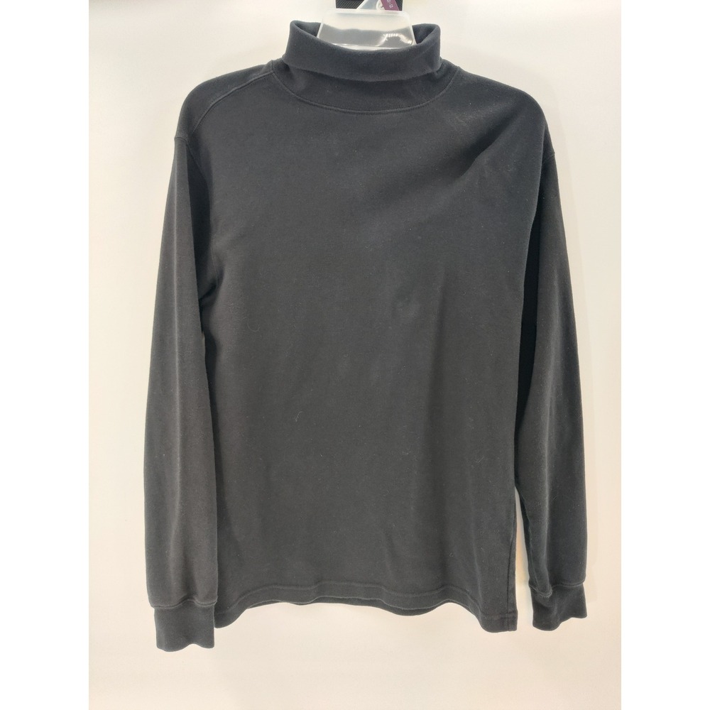 Saddlebred Mens Black 100% Cotton Long Sleeve Turtleneck Shirt Small RN 31104